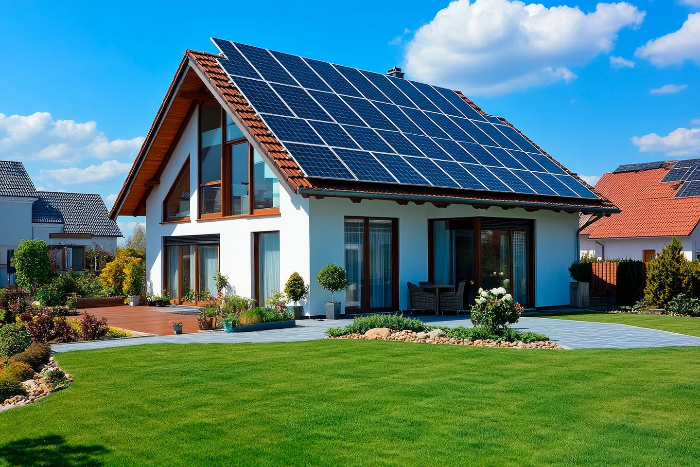 Placas solares instaladas sobre un tejado